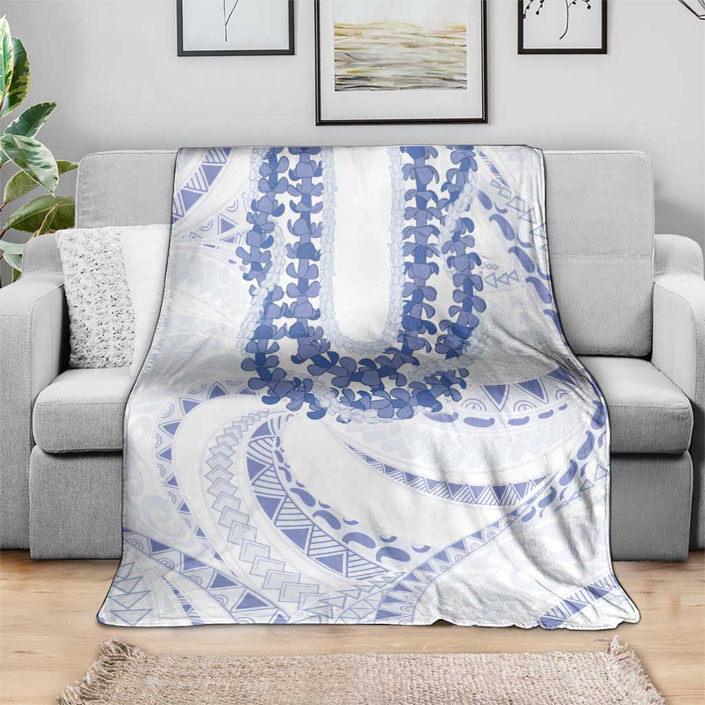 Aloha Lei Onaona Blanket Navy Blue Hawaiian Tribal Pattern LT9 - Polynesian Pride