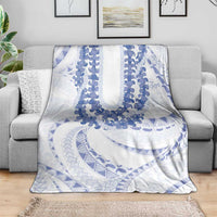 Aloha Lei Onaona Blanket Navy Blue Hawaiian Tribal Pattern LT9 - Polynesian Pride