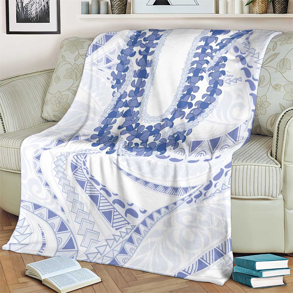 Aloha Lei Onaona Blanket Navy Blue Hawaiian Tribal Pattern LT9 - Polynesian Pride