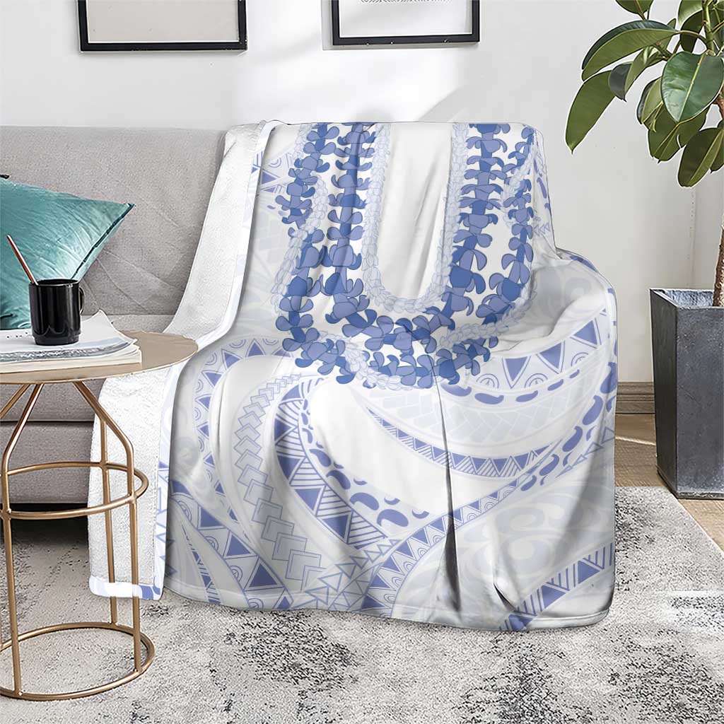 Aloha Lei Onaona Blanket Navy Blue Hawaiian Tribal Pattern LT9 - Polynesian Pride