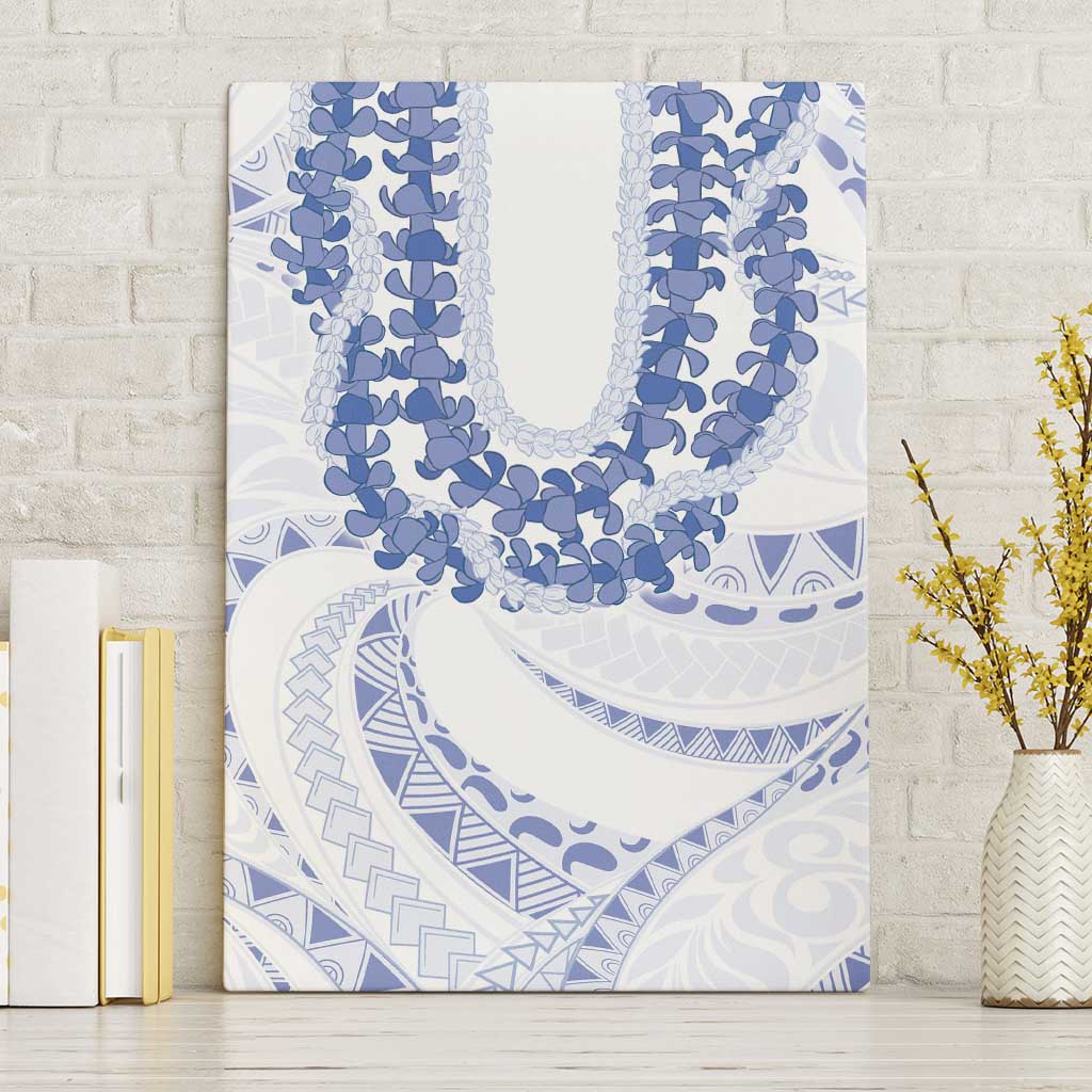 Aloha Lei Onaona Canvas Wall Art Navy Blue Hawaiian Tribal Pattern LT9 Without Frame Blue - Polynesian Pride