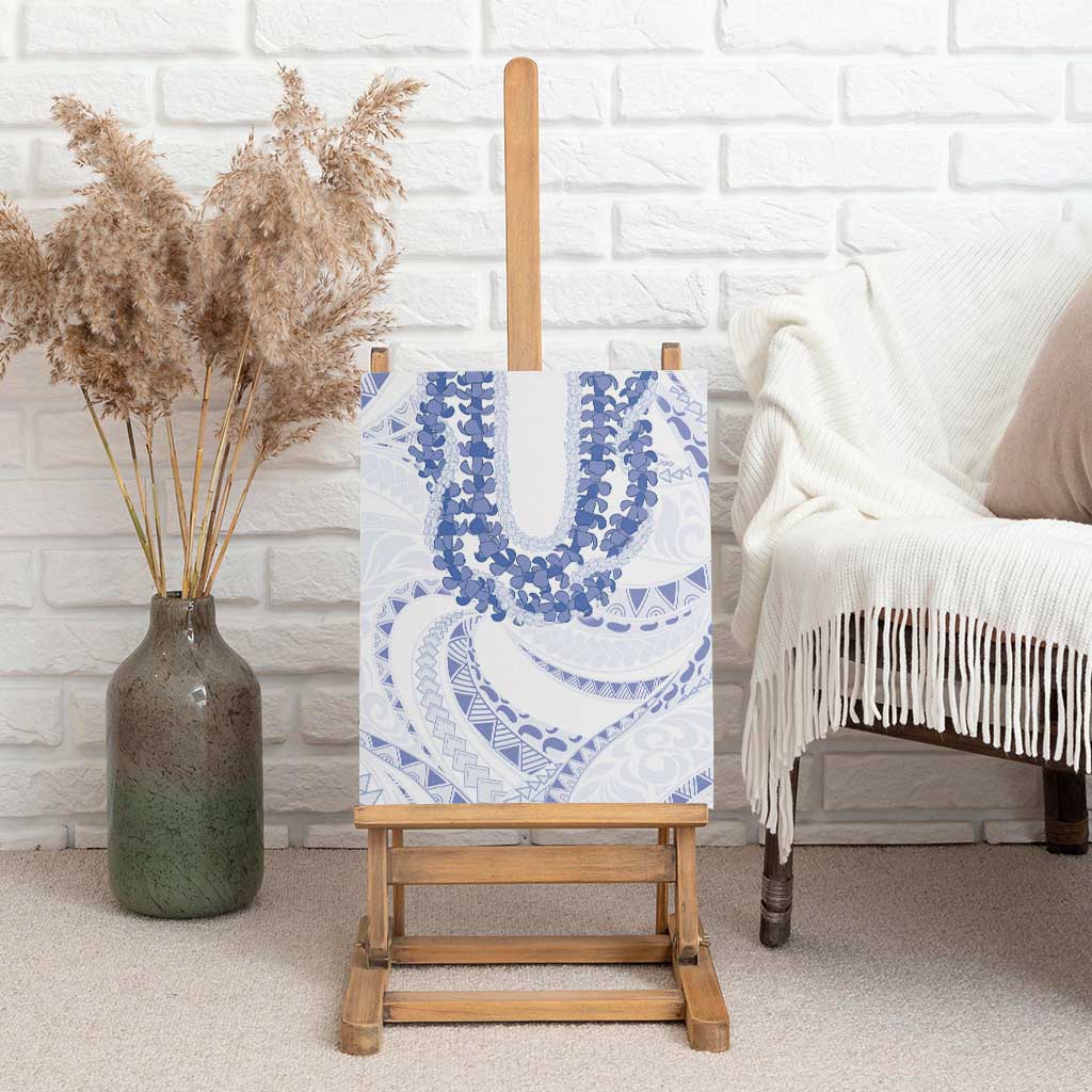Aloha Lei Onaona Canvas Wall Art Navy Blue Hawaiian Tribal Pattern LT9 - Polynesian Pride