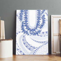 Aloha Lei Onaona Canvas Wall Art Navy Blue Hawaiian Tribal Pattern LT9 - Polynesian Pride