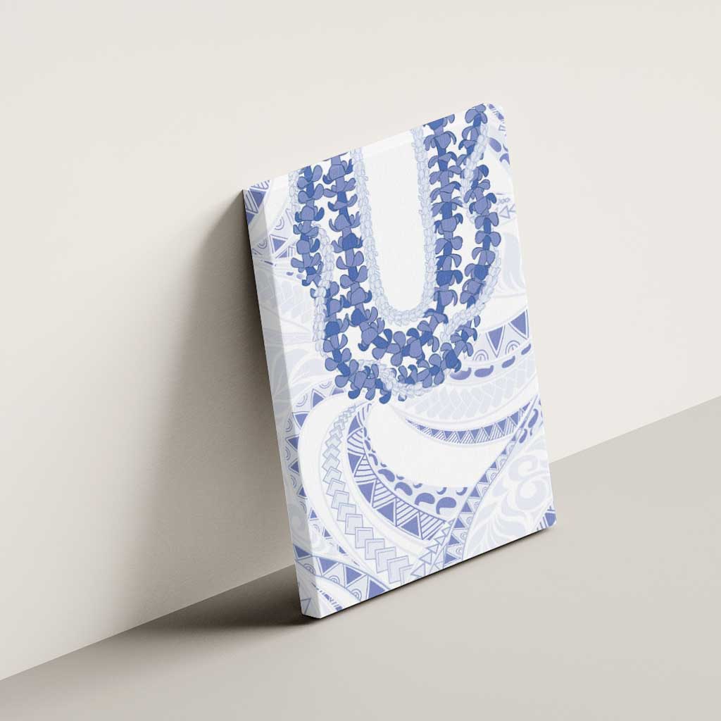 Aloha Lei Onaona Canvas Wall Art Navy Blue Hawaiian Tribal Pattern LT9 - Polynesian Pride
