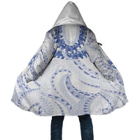Aloha Lei Onaona Cloak Navy Blue Hawaiian Tribal Pattern LT9 Unisex Blue - Polynesian Pride