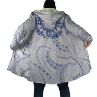 Aloha Lei Onaona Cloak Navy Blue Hawaiian Tribal Pattern LT9 - Polynesian Pride
