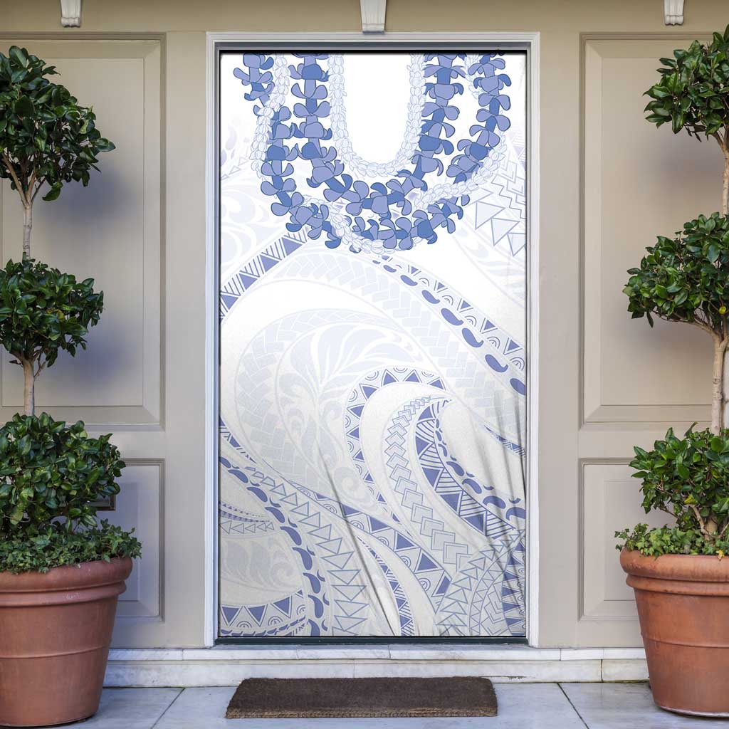 Aloha Lei Onaona Door Cover Navy Blue Hawaiian Tribal Pattern LT9 Blue - Polynesian Pride
