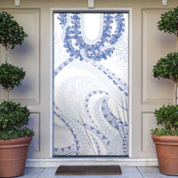 Aloha Lei Onaona Door Cover Navy Blue Hawaiian Tribal Pattern LT9 Blue - Polynesian Pride