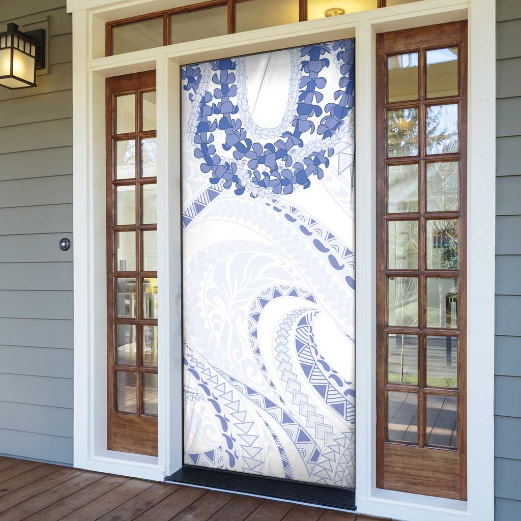 Aloha Lei Onaona Door Cover Navy Blue Hawaiian Tribal Pattern LT9 - Polynesian Pride