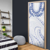 Aloha Lei Onaona Door Cover Navy Blue Hawaiian Tribal Pattern LT9 - Polynesian Pride