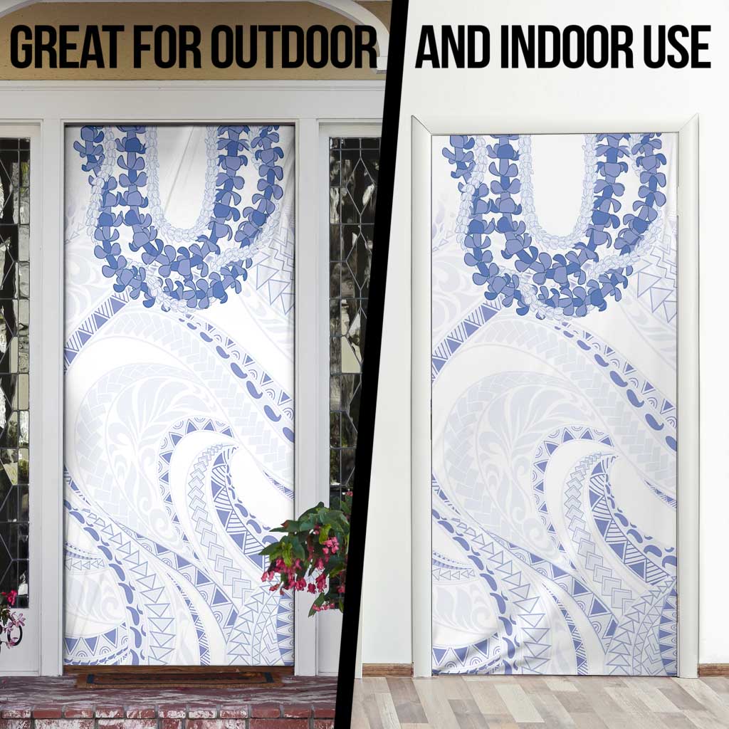 Aloha Lei Onaona Door Cover Navy Blue Hawaiian Tribal Pattern LT9 - Polynesian Pride
