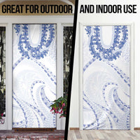 Aloha Lei Onaona Door Cover Navy Blue Hawaiian Tribal Pattern LT9 - Polynesian Pride