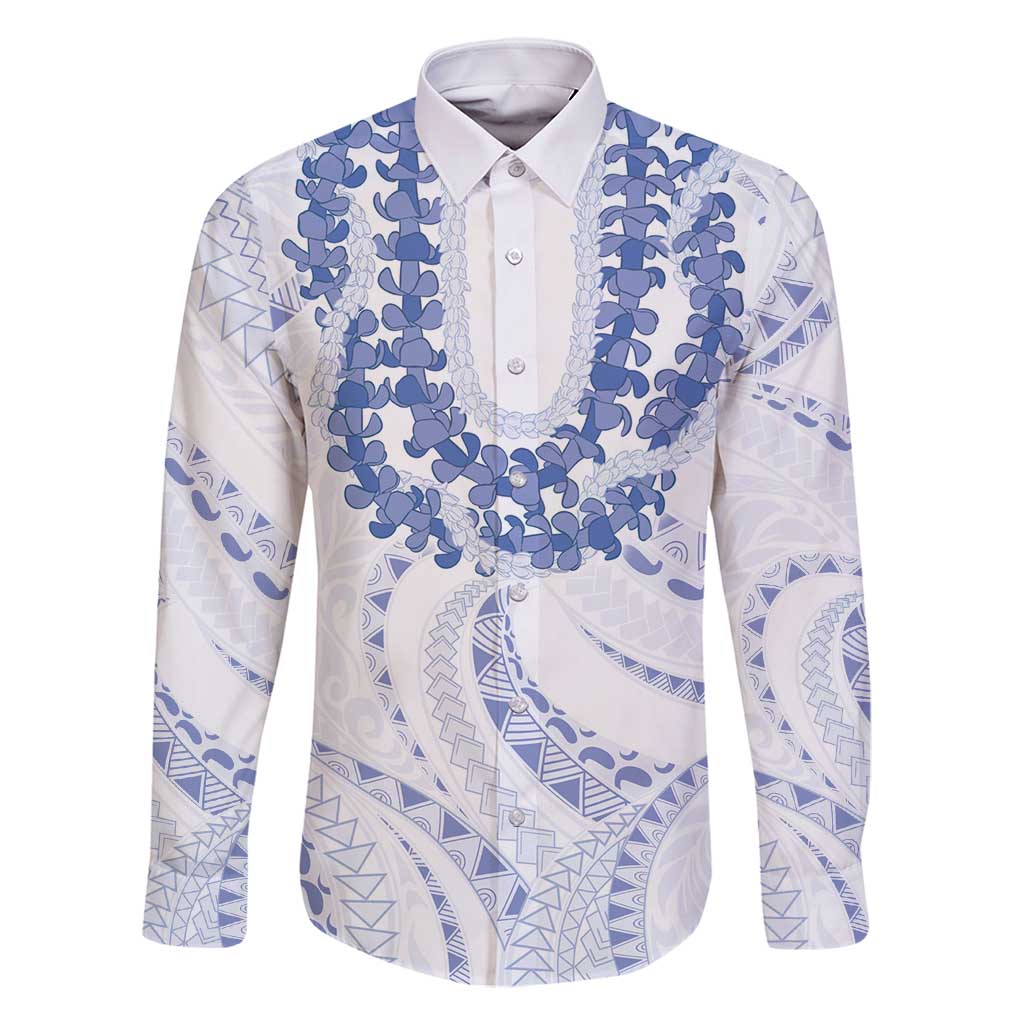 Aloha Lei Onaona Family Matching Mermaid Dress and Hawaiian Shirt Navy Blue Hawaiian Tribal Pattern