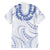 Aloha Lei Onaona Family Matching Off The Shoulder Long Sleeve Dress and Hawaiian Shirt Navy Blue Hawaiian Tribal Pattern