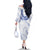Aloha Lei Onaona Family Matching Off The Shoulder Long Sleeve Dress and Hawaiian Shirt Navy Blue Hawaiian Tribal Pattern