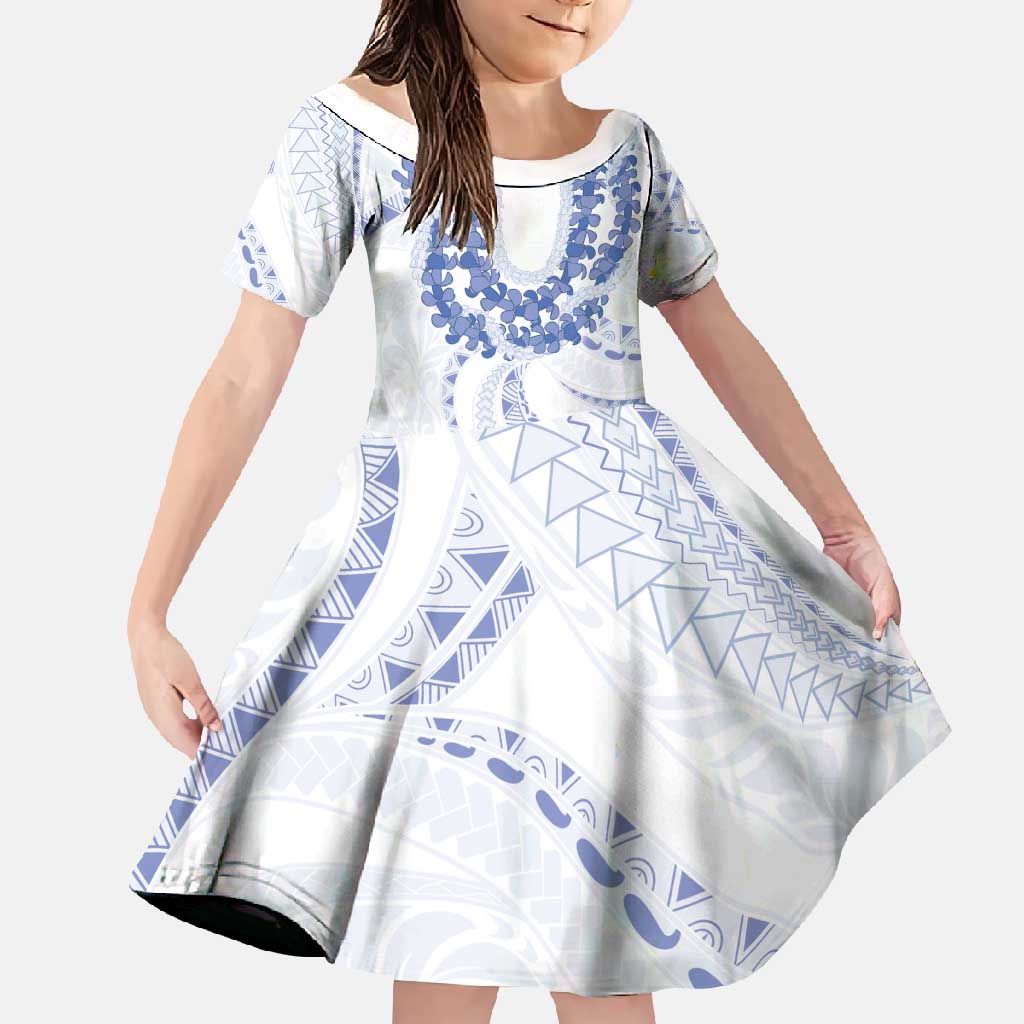 Aloha Lei Onaona Family Matching Summer Maxi Dress and Hawaiian Shirt Navy Blue Hawaiian Tribal Pattern