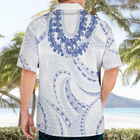 Aloha Lei Onaona Hawaiian Shirt Navy Blue Hawaiian Tribal Pattern LT9 - Polynesian Pride