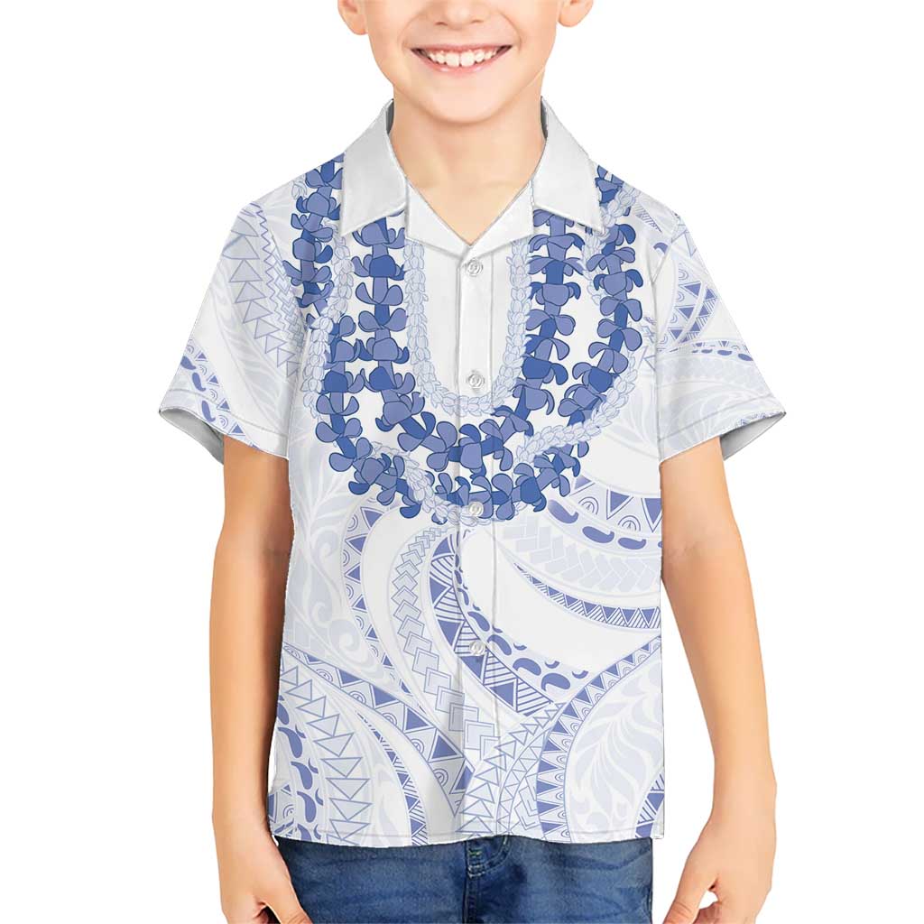 Aloha Lei Onaona Hawaiian Shirt Navy Blue Hawaiian Tribal Pattern LT9 - Polynesian Pride