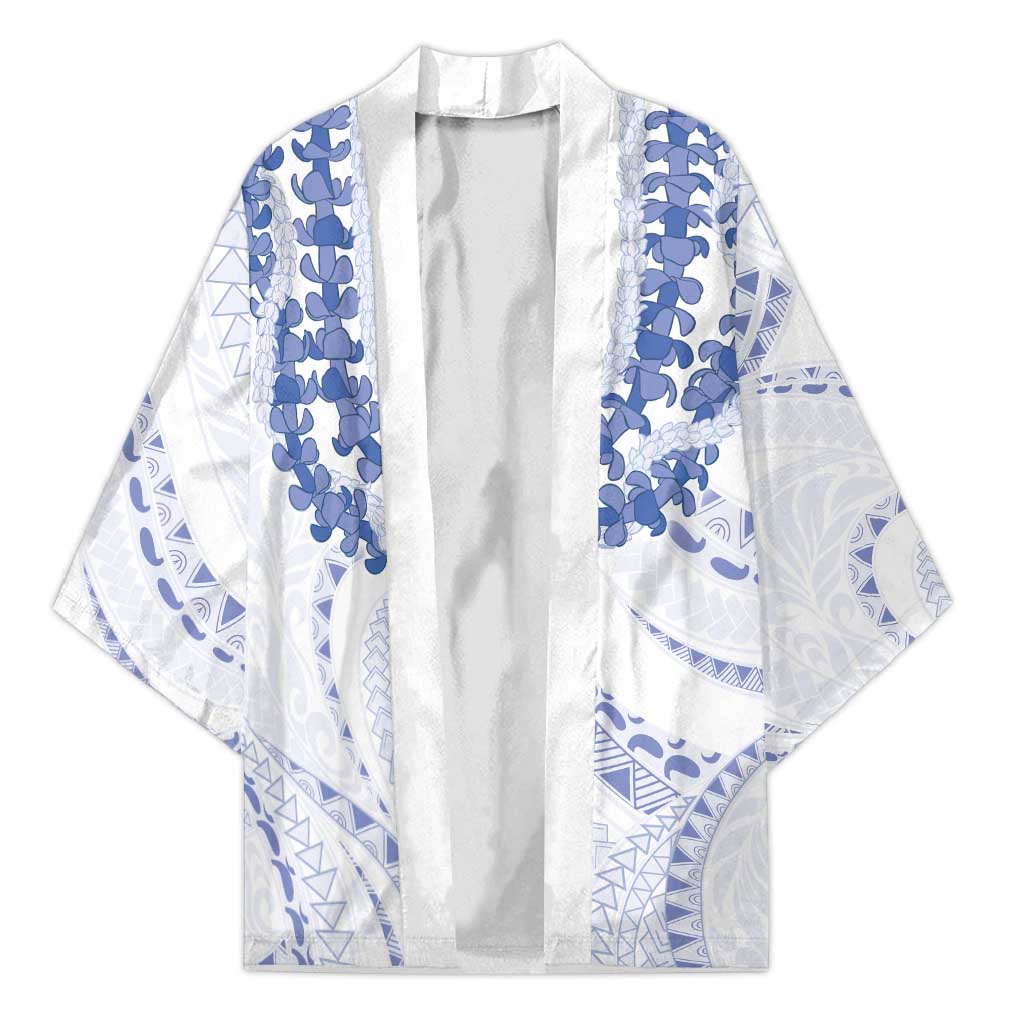 Aloha Lei Onaona Kimono Navy Blue Hawaiian Tribal Pattern LT9 Unisex Blue - Polynesian Pride