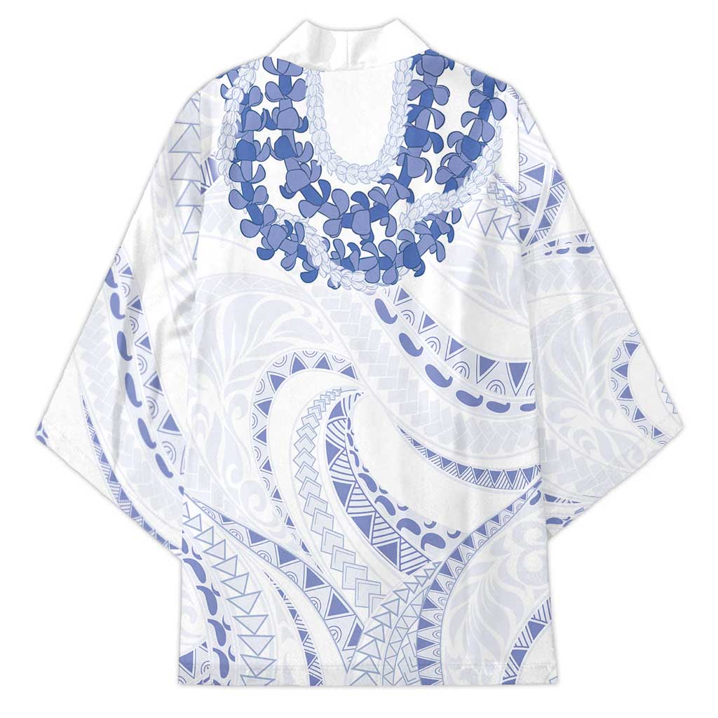 Aloha Lei Onaona Kimono Navy Blue Hawaiian Tribal Pattern LT9 - Polynesian Pride