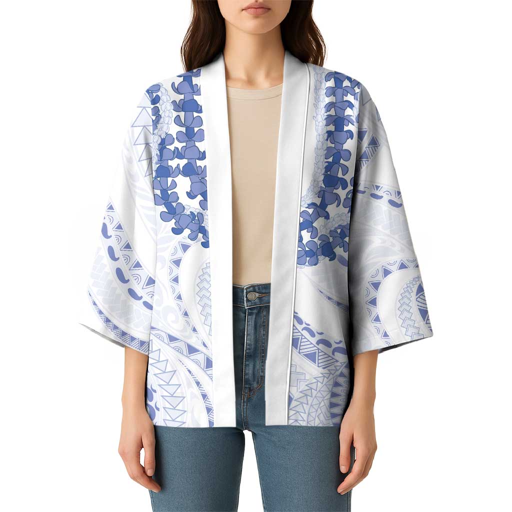 Aloha Lei Onaona Kimono Navy Blue Hawaiian Tribal Pattern LT9 - Polynesian Pride