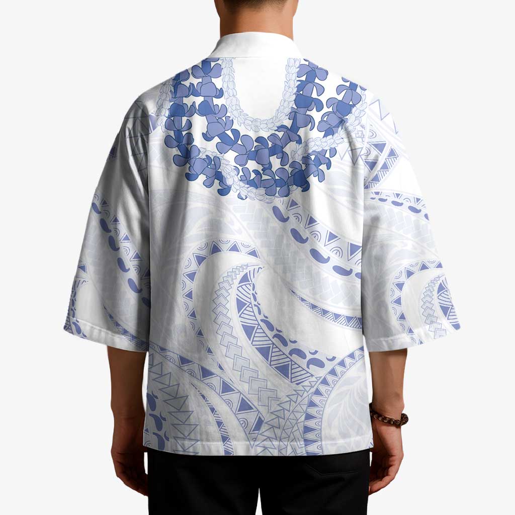Aloha Lei Onaona Kimono Navy Blue Hawaiian Tribal Pattern LT9 - Polynesian Pride
