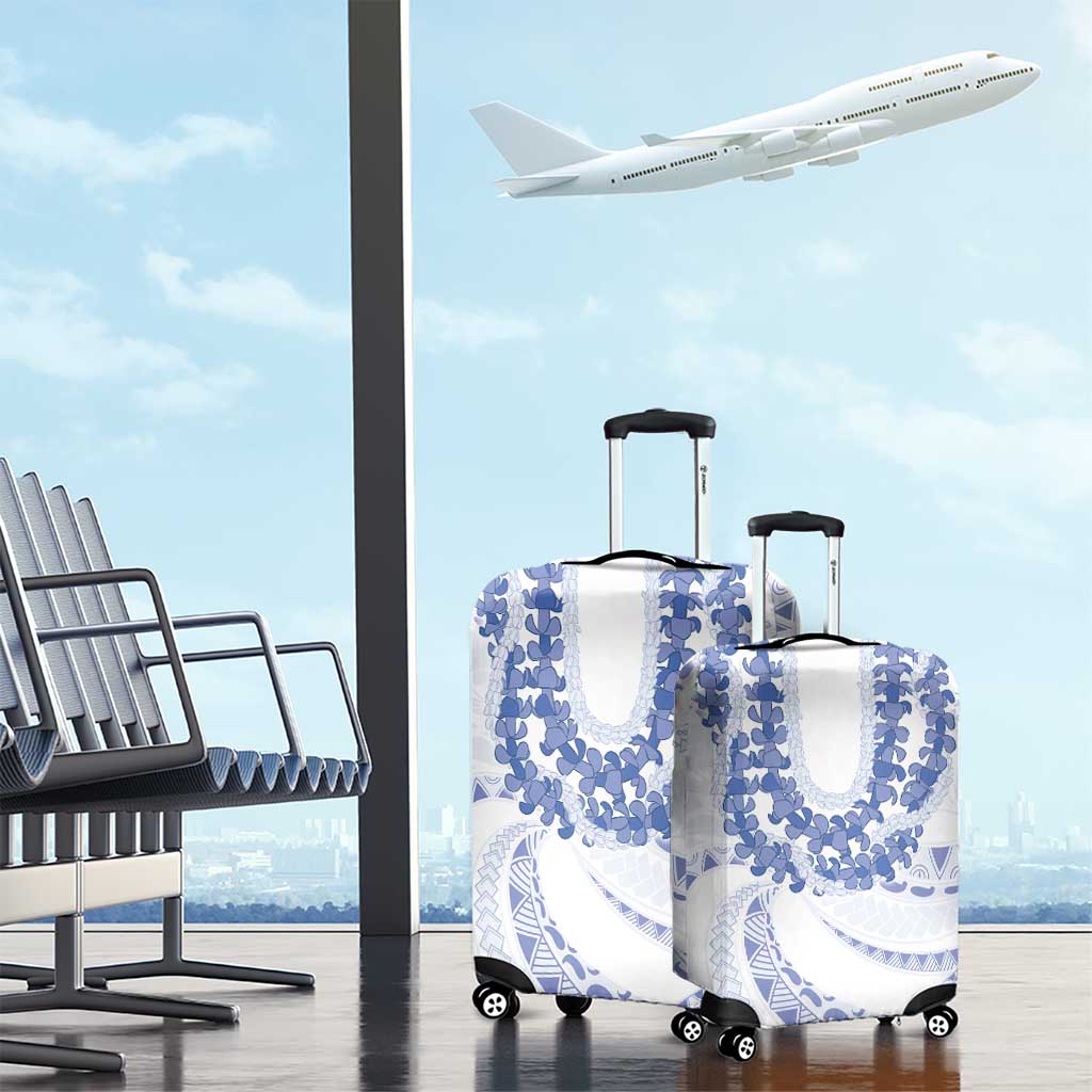 Aloha Lei Onaona Luggage Cover Navy Blue Hawaiian Tribal Pattern