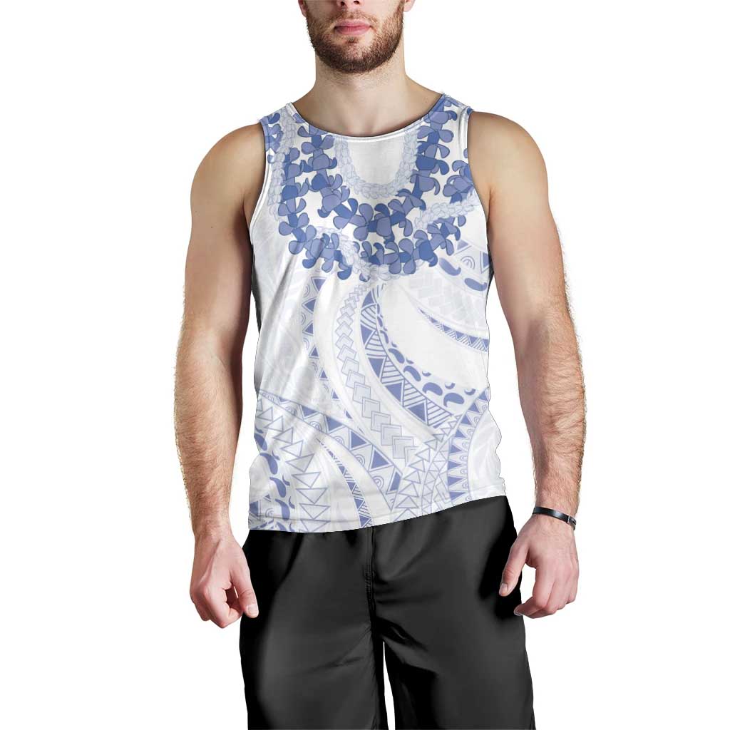 Aloha Lei Onaona Men Tank Top Navy Blue Hawaiian Tribal Pattern LT9 - Polynesian Pride