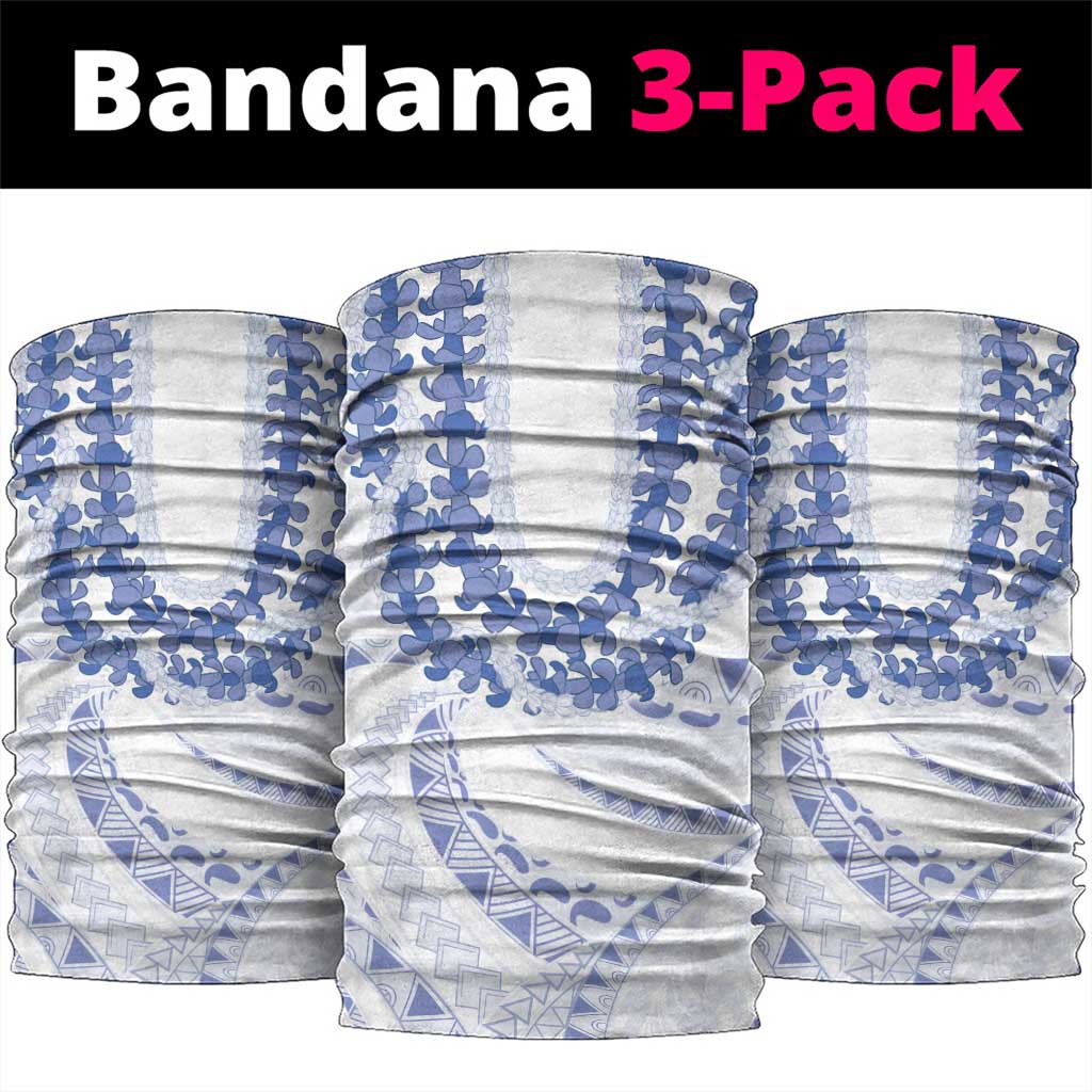 Aloha Lei Onaona Neck Gaiter Navy Blue Hawaiian Tribal Pattern - Polynesian Pride