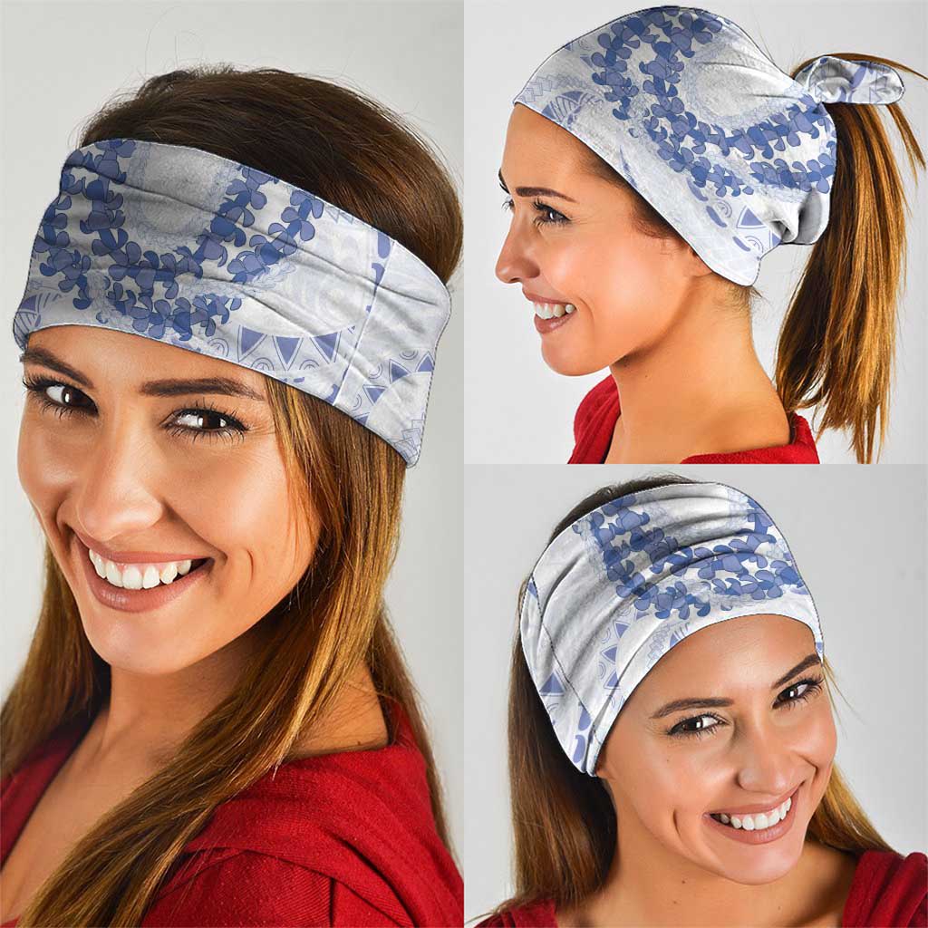 Aloha Lei Onaona Neck Gaiter Navy Blue Hawaiian Tribal Pattern - Polynesian Pride