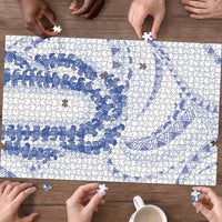 Aloha Lei Onaona Puzzle Navy Blue Hawaiian Tribal Pattern LT9 - Polynesian Pride
