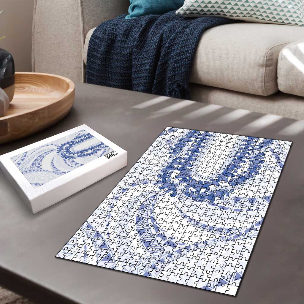 Aloha Lei Onaona Puzzle Navy Blue Hawaiian Tribal Pattern LT9 - Polynesian Pride