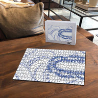Aloha Lei Onaona Puzzle Navy Blue Hawaiian Tribal Pattern LT9 - Polynesian Pride