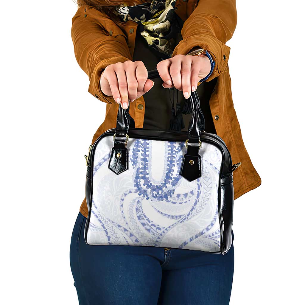 Aloha Lei Onaona Shoulder Handbag Navy Blue Hawaiian Tribal Pattern