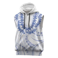 Aloha Lei Onaona Sleeveless Hoodie Navy Blue Hawaiian Tribal Pattern LT9 Blue - Polynesian Pride