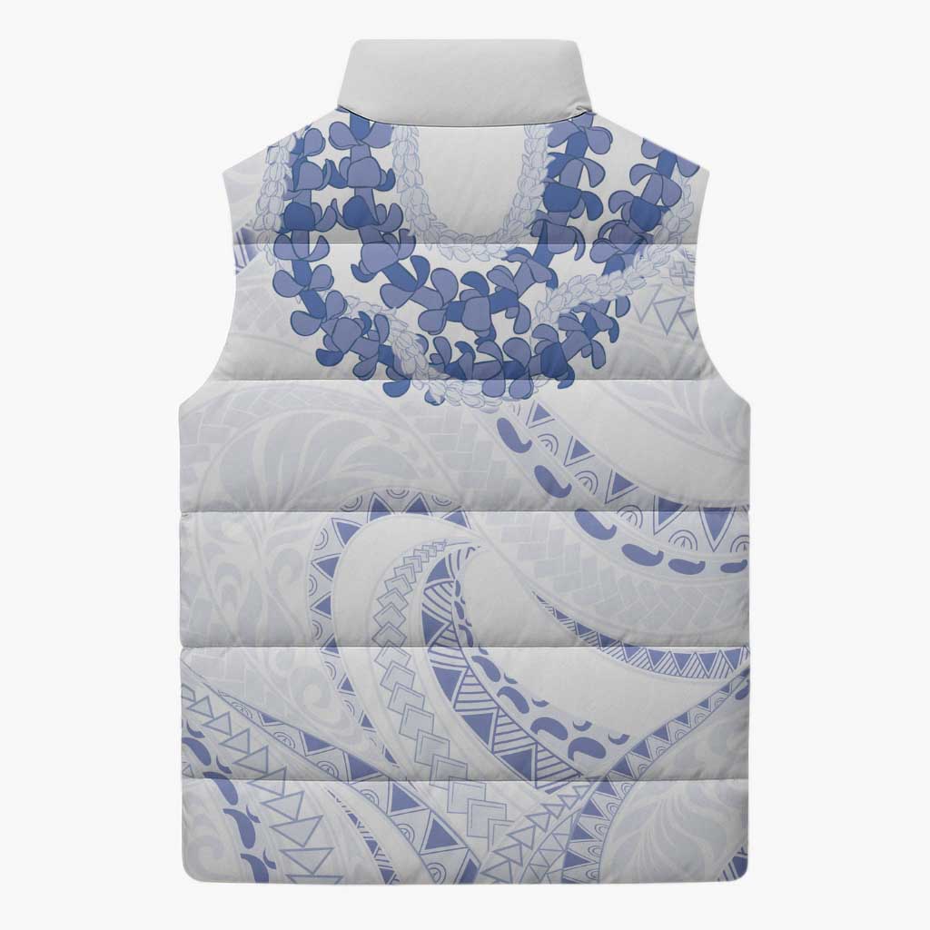 Aloha Lei Onaona Sleeveless Puffer Jacket Navy Blue Hawaiian Tribal Pattern LT9 - Polynesian Pride