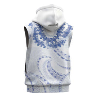 Aloha Lei Onaona Sleeveless Zip Hoodie Navy Blue Hawaiian Tribal Pattern LT9 - Polynesian Pride