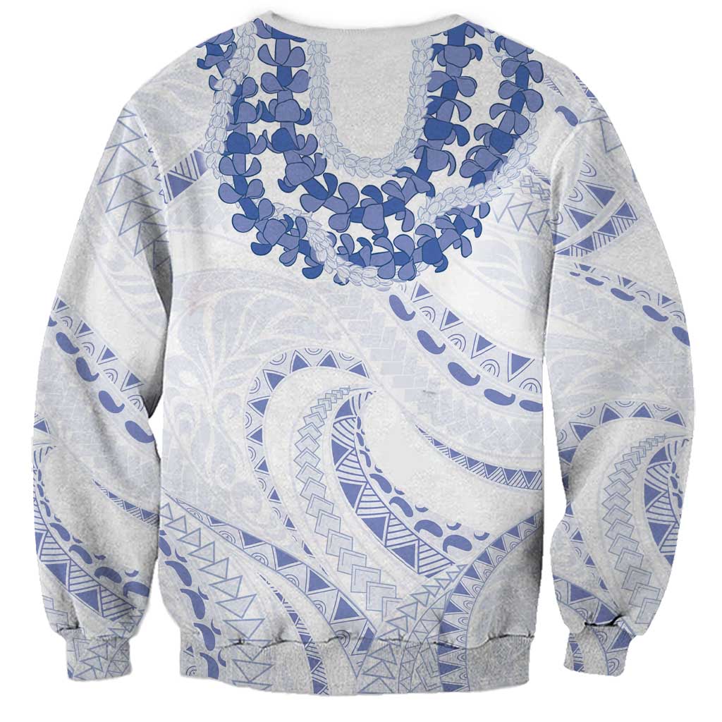 Aloha Lei Onaona Sweatshirt Navy Blue Hawaiian Tribal Pattern LT9 - Polynesian Pride