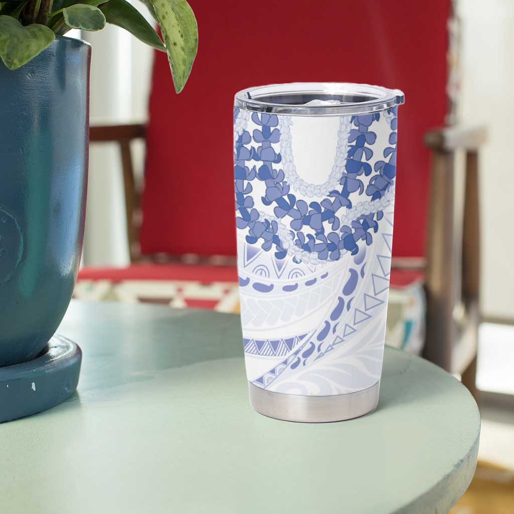 Aloha Lei Onaona Tumbler Cup Navy Blue Hawaiian Tribal Pattern