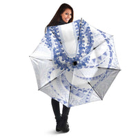 Aloha Lei Onaona Umbrella Navy Blue Hawaiian Tribal Pattern LT9 - Polynesian Pride
