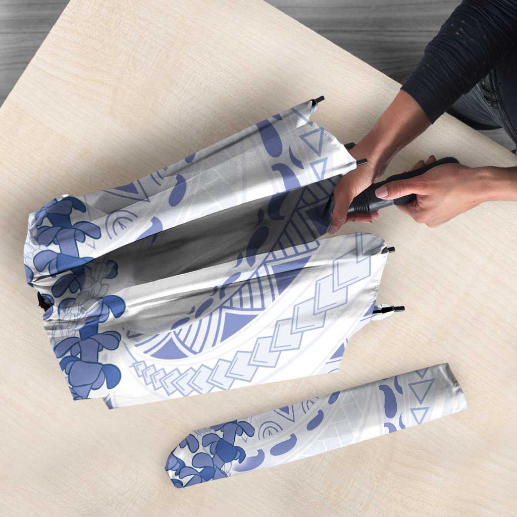 Aloha Lei Onaona Umbrella Navy Blue Hawaiian Tribal Pattern LT9 - Polynesian Pride