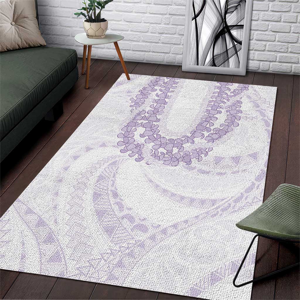 Aloha Lei Onaona Area Rug Purple Hawaiian Tribal Pattern