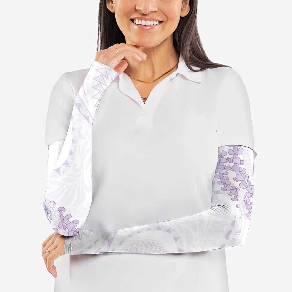 Aloha Lei Onaona Arm Sleeves Purple Hawaiian Tribal Pattern - Polynesian Pride