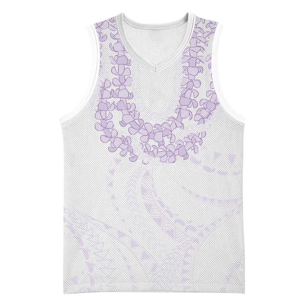 Aloha Lei Onaona Basketball Jersey Purple Hawaiian Tribal Pattern LT9 Unisex Purple - Polynesian Pride
