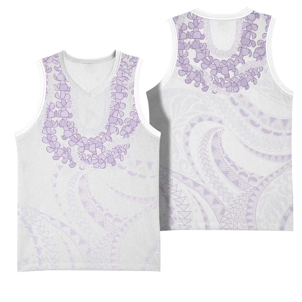 Aloha Lei Onaona Basketball Jersey Purple Hawaiian Tribal Pattern LT9 - Polynesian Pride