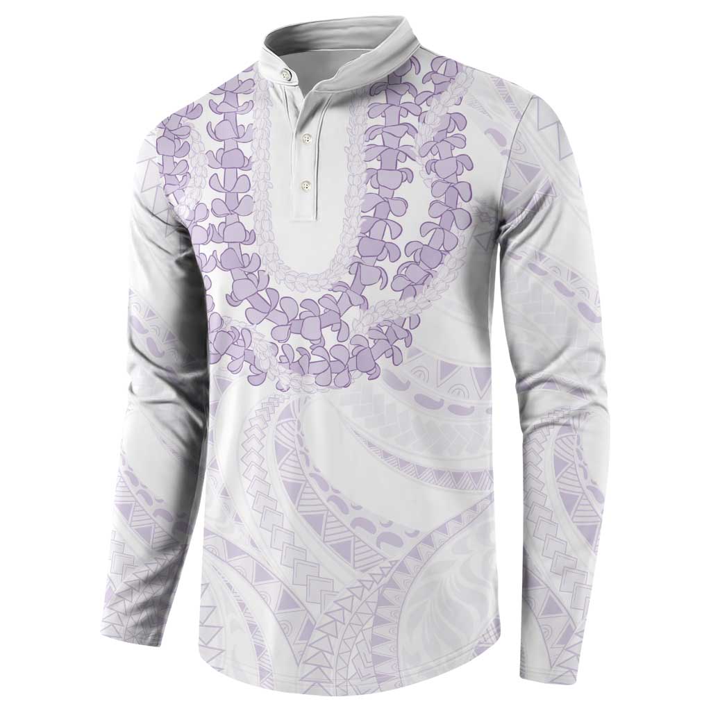 Aloha Lei Onaona Button Sweatshirt Purple Hawaiian Tribal Pattern LT9 - Polynesian Pride