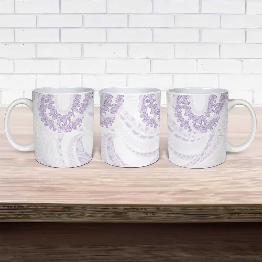 Aloha Lei Onaona Ceramic Mug Purple Hawaiian Tribal Pattern - Polynesian Pride