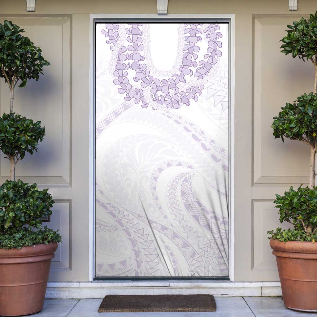 Aloha Lei Onaona Door Cover Purple Hawaiian Tribal Pattern LT9 Purple - Polynesian Pride
