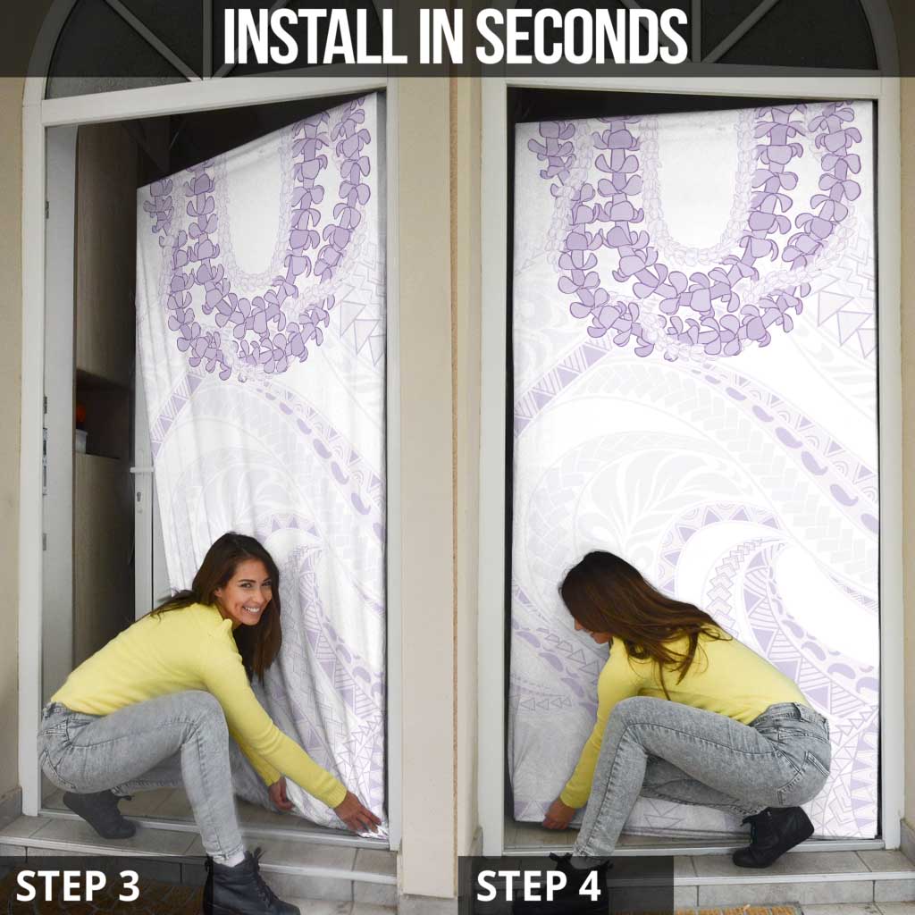 Aloha Lei Onaona Door Cover Purple Hawaiian Tribal Pattern LT9 - Polynesian Pride
