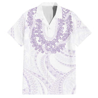 Aloha Lei Onaona Family Matching Long Sleeve Bodycon Dress and Hawaiian Shirt Purple Hawaiian Tribal Pattern